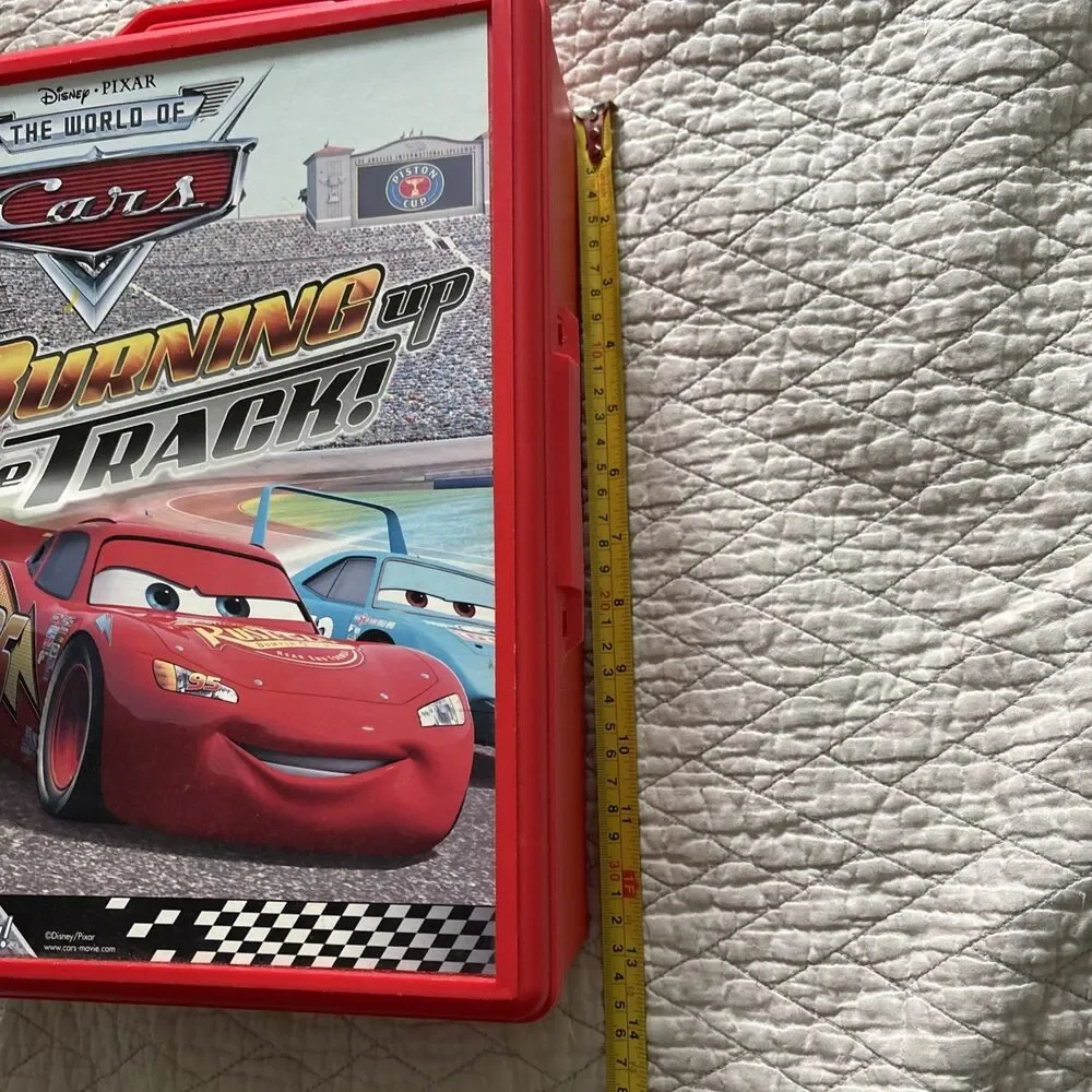 Disney Cars Red Plastic Carrying Storage Case For 50 Vehicles